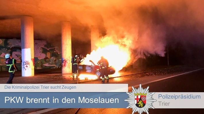 POL-PPTR: Weiterer Fahrzeugbrand in den Moselauen