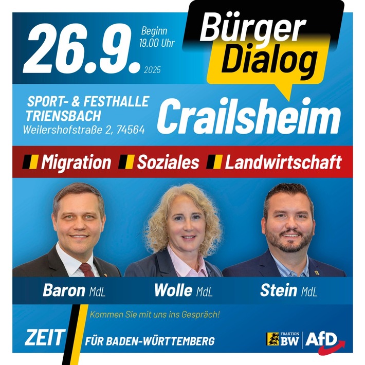 Einladung zum Bürgerdialog der AfD-Landtagsfraktion