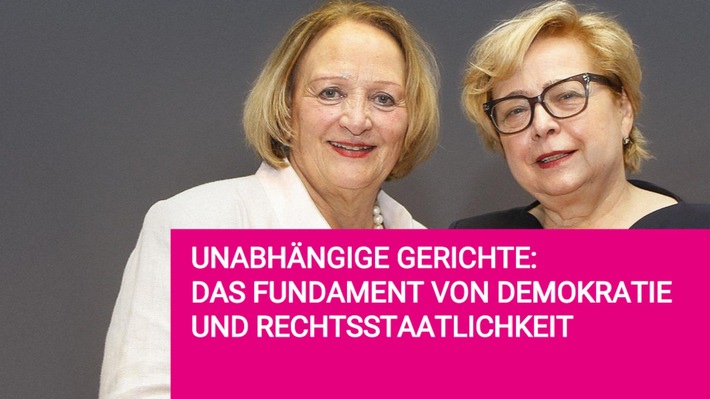 Terminhinweis: Unabhängige Gerichte - Das Fundament von Demokratie und Rechtsstaat / Malgorzata Gersdorf und Sabine Leutheusser-Schnarrenberger diskutieren über Angriffe auf die Justiz