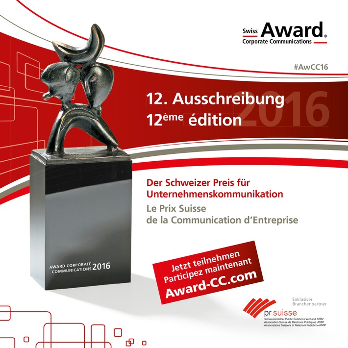 Swiss Award Corporate Communications: Ausschreibung gestartet