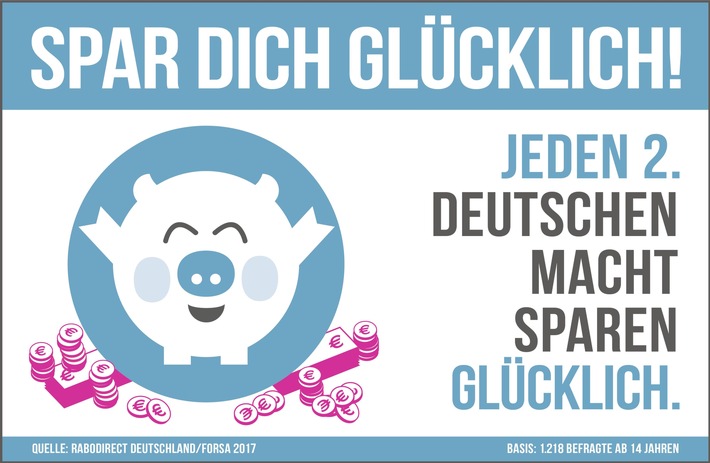 Bild zum Beitrag: Sparen Sie sich glücklich / Was finanzielle Rücklagen mit Endorphinen zu tun haben, verrät die aktuelle Sparstudie von RaboDirect und Forsa 