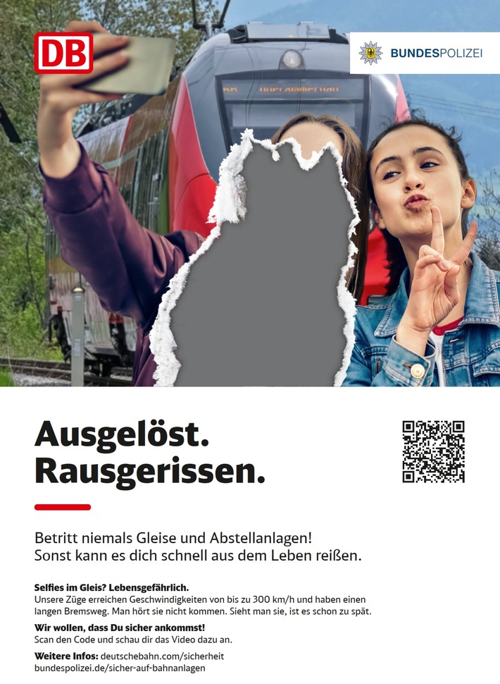 BPOLI MD: Lebensgefährlicher Leichtsinn: 12- und 13-jährige Mädchen laufen in den Bahngleisen