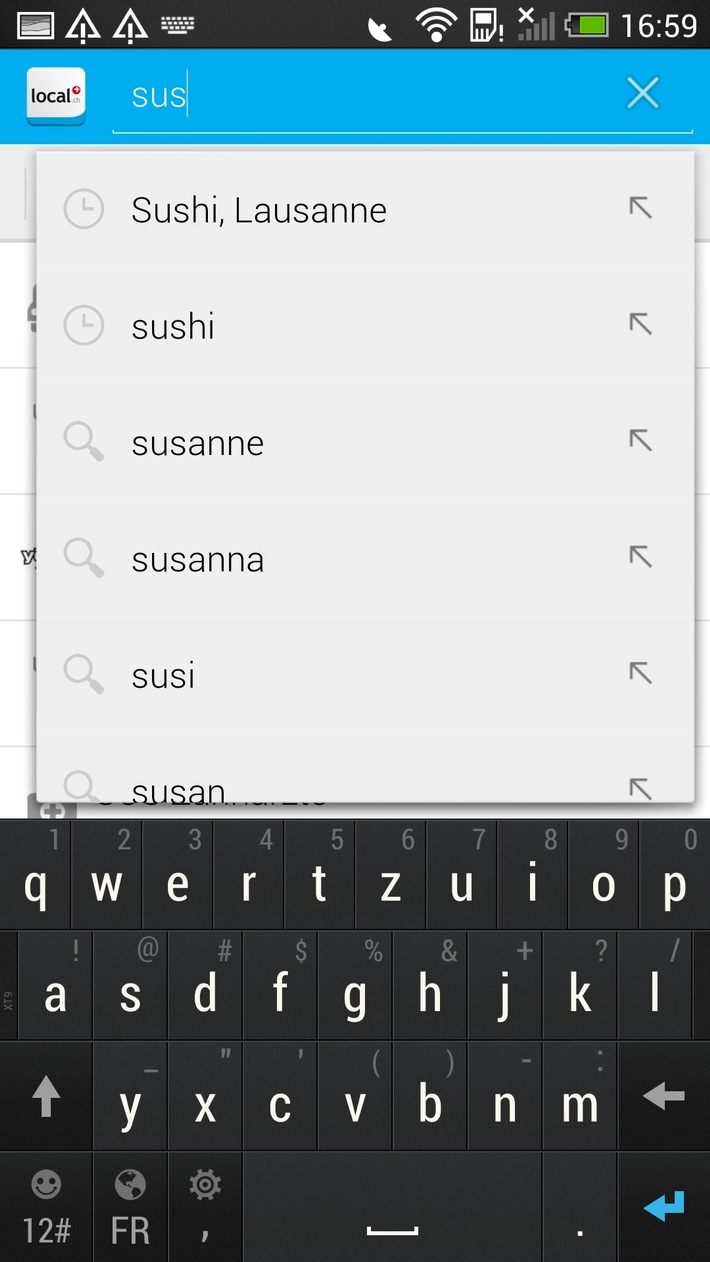 La nouvelle app local.ch pour Android rend la recherche plus agréable et permet de trouver encore plus facilement. (IMAGE)
