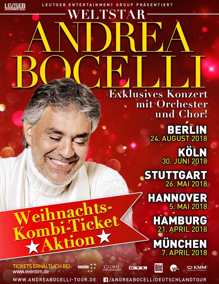 Andrea Bocelli Deutschlandtour 2018 - Weihnachtsaktion