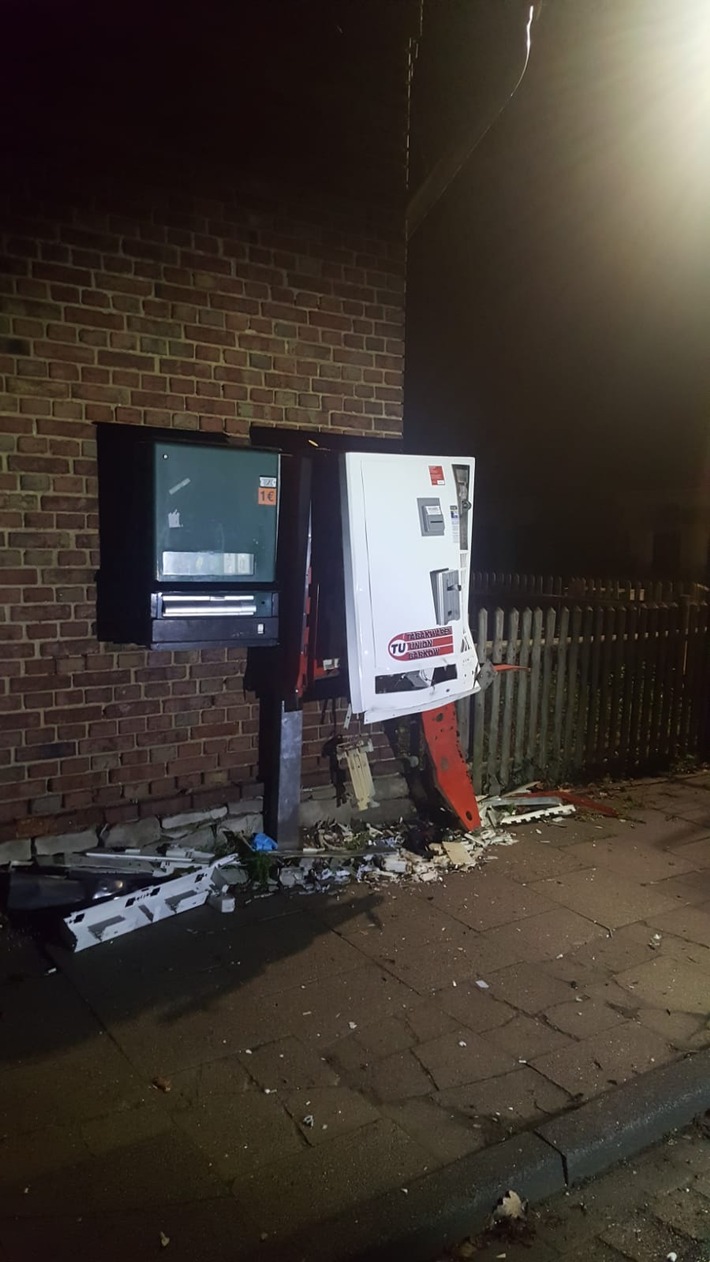 POL-HM: Zigarettenautomat gesprengt - Tatverdächtiger vorl. Festgenommen