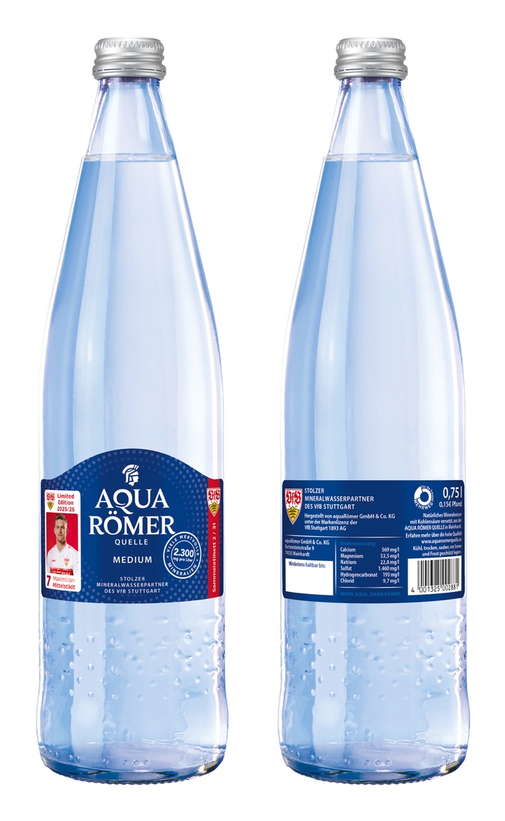 Volltreffer für VfB-Fans: Die Aqua Römer Sammeletiketten-Edition