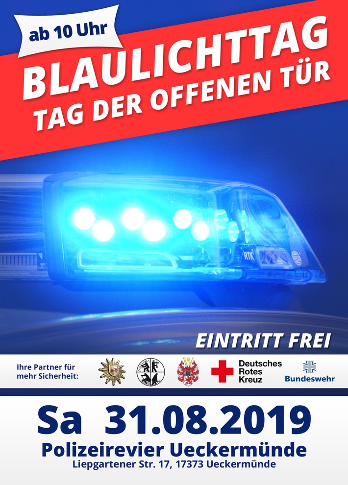 POL-ANK: Blaulichttag &amp; Tag der offenen Tür der Polizei in Ueckermünde