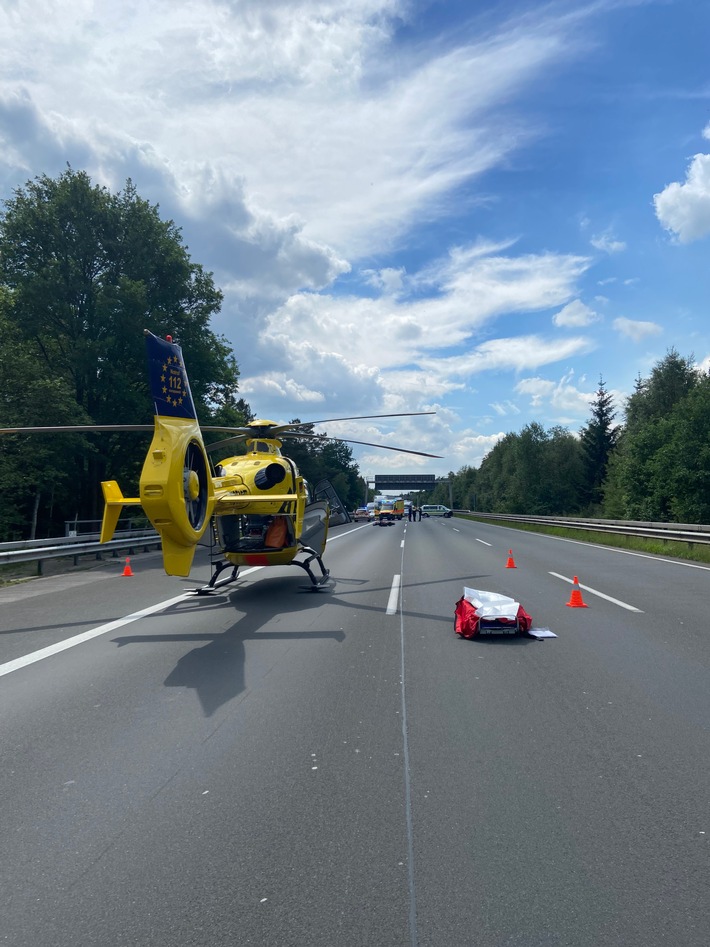 POL-HK: Walsrode / A7: Motorradfahrerin bei Unfall auf der A7 schwer verletzt