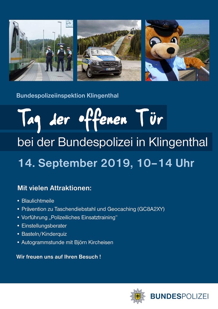 BPOLI KLT: "Tag der offenen Tür" bei der Bundespolizei in Klingenthal