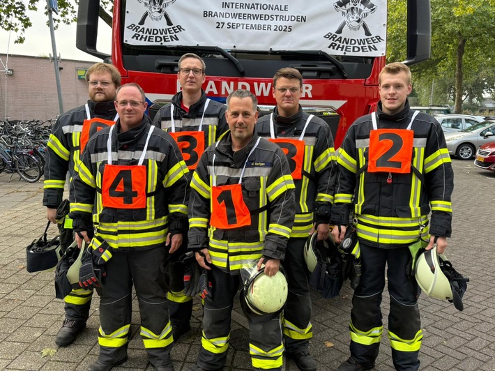 FW-KLE: Freiwillige Feuerwehr Bedburg-Hau überzeugt bei internationalem Wettkampf - Platz 4 in Rheden (NL)