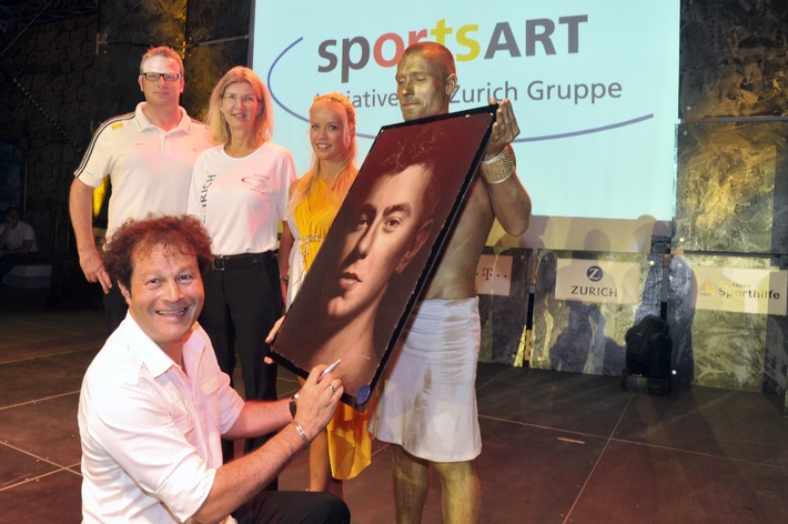 sportsART Gesicht wurde von facebook Nutzern gewählt Foto-Kunst-Aktion sportsART der Zurich Gruppe unterstützt den Deutschen Sport (BILD)