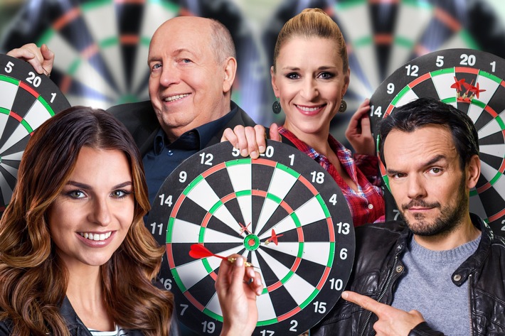 Ein Abend für Weltmeister! Internationale Darts-Elite will deutsche Promis auf Kurs bringen - bei der "Promi-Darts-WM" am Samstag auf ProSieben