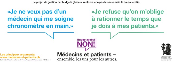 La Société des médecins du canton de Berne met en garde contre le budget global dans les soins médicaux