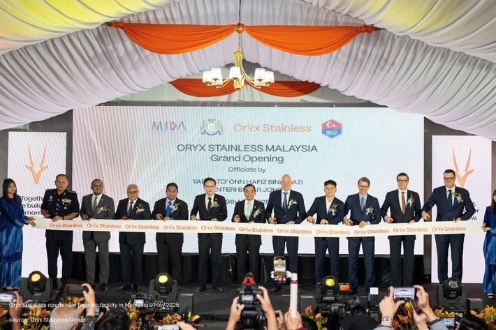 Oryx Stainless eröffnet neues Vorzeigewerk in Johor, Malaysia - Starkes Signal für die weltweit grüne Edelstahlproduktion und Kreislaufwirtschaft