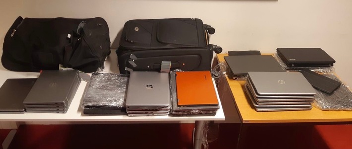 BPOLD-B: Verdacht der Hehlerei: Bundespolizei beschlagnahmt 30 Laptops
