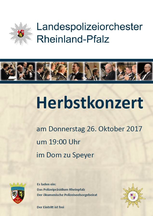 POL-PPRP: Landespolizeiorchester Rheinland-Pfalz zu Gast in Speyer