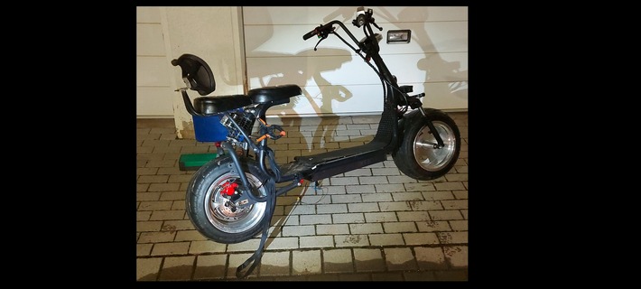 POL-KB: Korbach: E-Scooter im Chopper Design &quot;Marke Eigenbau&quot; aufgefunden - Polizei sucht Eigentümer und bittet um Hinweise