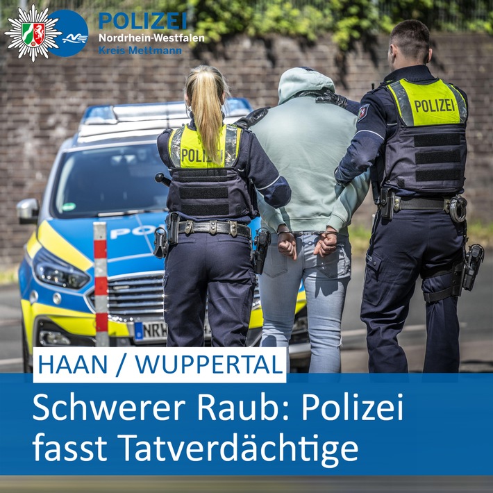 POL-ME: Nach Raub auf Sauna-Parkplatz: Schneller Ermittlungserfolg für die Polizei - Tatverdächtige in Untersuchungs-Haft - Haan / Wuppertal - 2403057