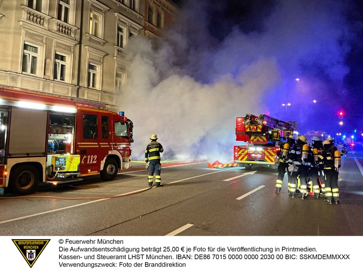 FW-M: Kellerbrand in der Kapuzinerstraße (Isarvorstadt)