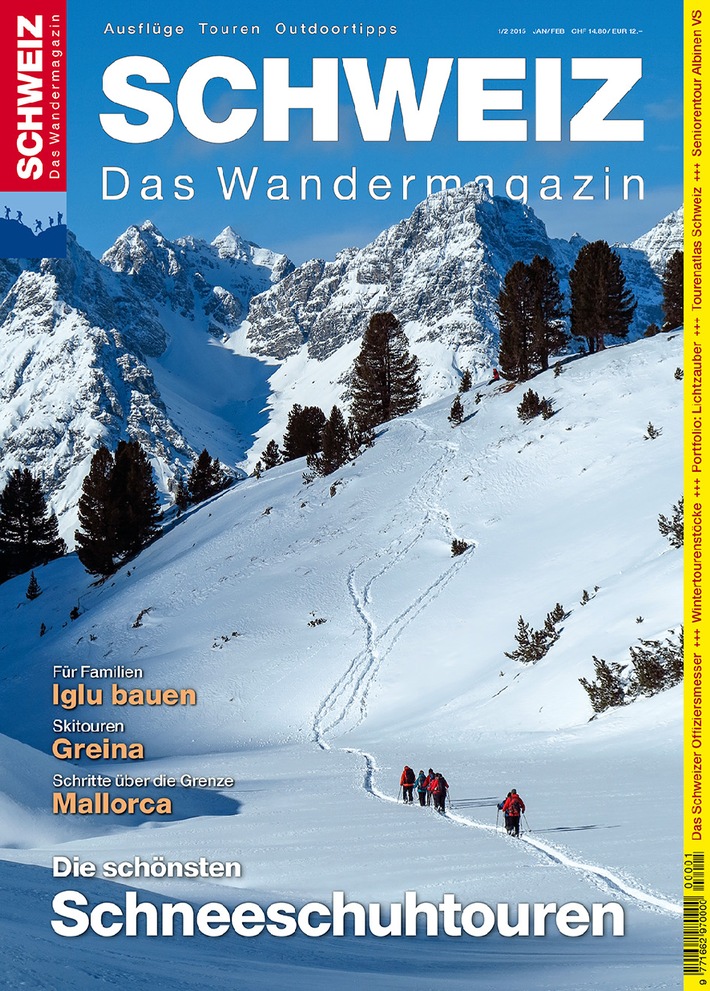 Wandermagazin SCHWEIZ: Die schönsten Schneeschuhtouren (BILD)