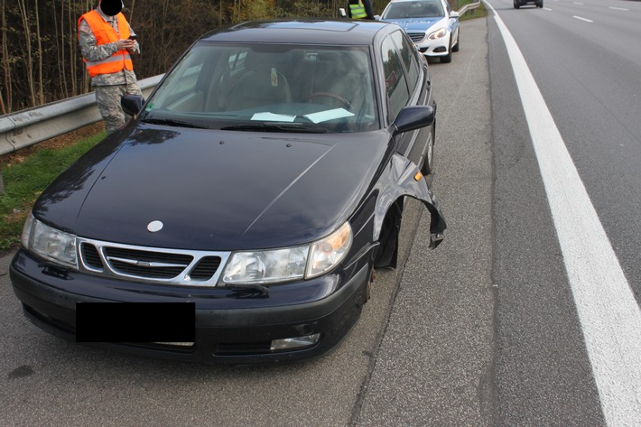 POL-PDKL: A6/Ramstein-Miesenbach, Vorderrad verloren