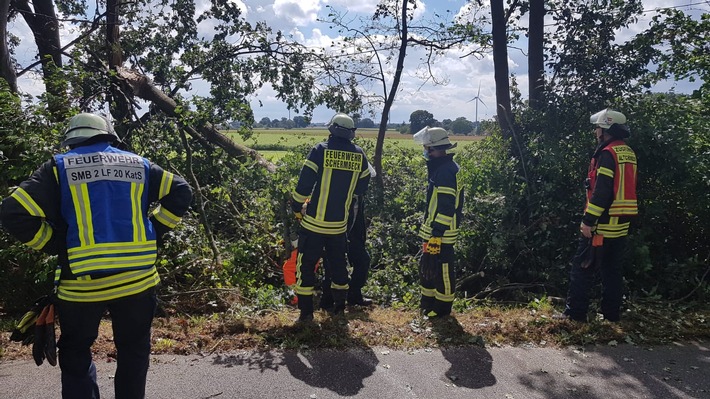 FW-Schermbeck: Ast blockierte Fahrbahn auf der Freudenbergstraße