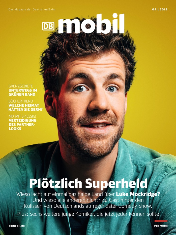 "Auf der Bühne funktioniere ich besser als im echten Leben": Im Titelinterview mit DB MOBIL spricht Luke Mockridge über Minderwertigkeitskomplexe, Jan Böhmermann und das Leben als Rampensau.