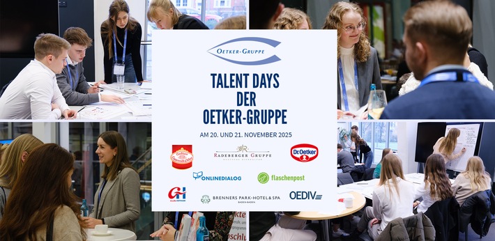 Bei den Talent Days in die Oetker-Gruppe eintauchen / Bewerbungsphase für Studierende und Hochschulabsolventen läuft ab sofort bis zum 12.10.2025