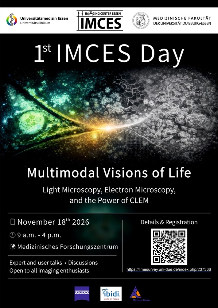 Die faszinierende Welt der Biobildgebung: Einladung zum ersten IMCES Day