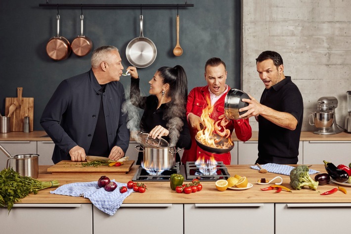 Löffel schlemmen und gewinnen! Steffen Henssler, Elif Oskan, Tim Raue und Alexander Herrmann treten zur 15. Staffel "The Taste" an