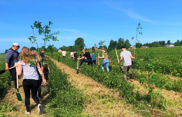 "Generation Greta" pflanzt mit Tankstellenunternehmen Wald in Dithmarschen