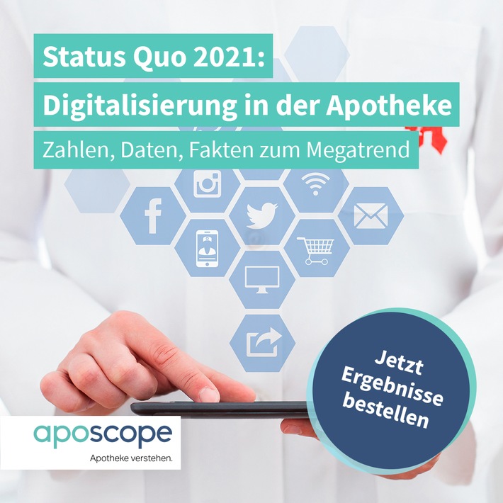 Neue Digitalisierungs-Studie von aposcope: Trotz positiver Einstellung - Corona lässt Digitalisierung in Apotheken stagnieren