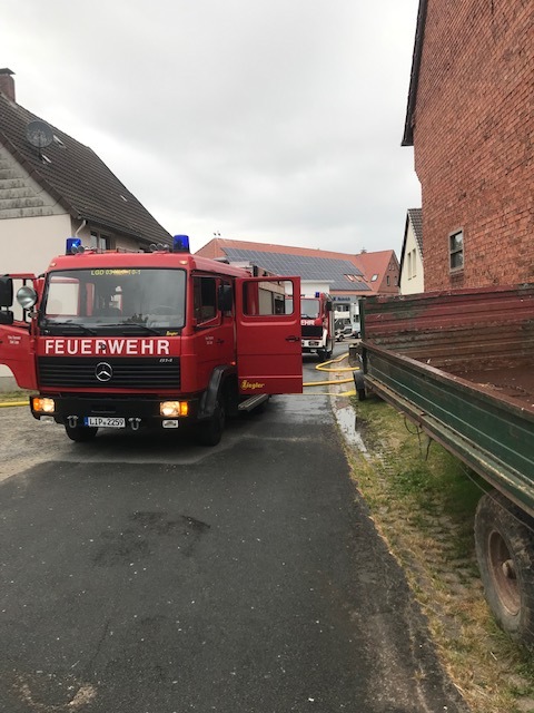 FW Lügde: Kellerbrand beschäftigt Feuerwehr Lügde