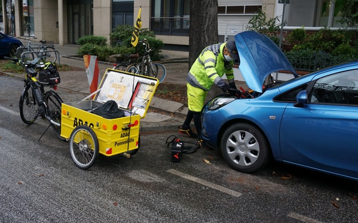 ADAC Pannenhilfe per Pedelec in Hamburg