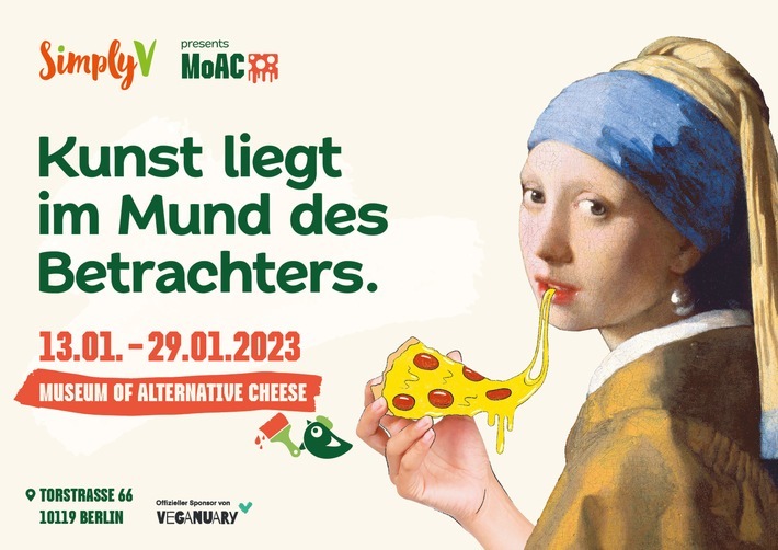 Endlich geschmackvolle Kunst in Berlin: Simply V eröffnet das Museum of Alternative Cheese in Berlin. / Weiterer Text über ots und www.presseportal.de/nr/167288 / Die Verwendung dieses Bildes für redaktionelle Zwecke ist unter Beachtung aller mitgeteilten Nutzungsbedingungen zulässig und dann auch honorarfrei. Veröffentlichung ausschließlich mit Bildrechte-Hinweis.