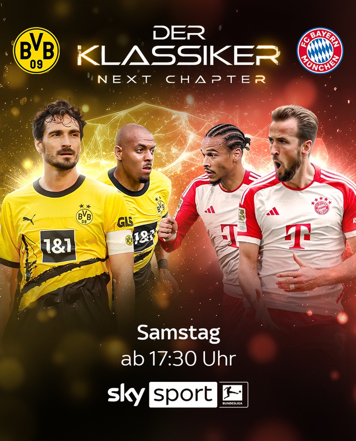 Borussia Dortmund gegen Bayern München: der Klassiker am Samstag live und exklusiv bei Sky Sport