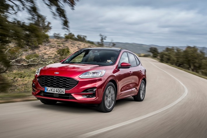 Der neue Ford Kuga - die erste Ford-Baureihe, die auch in drei verschiedenen Hybrid-Optionen lieferbar ist