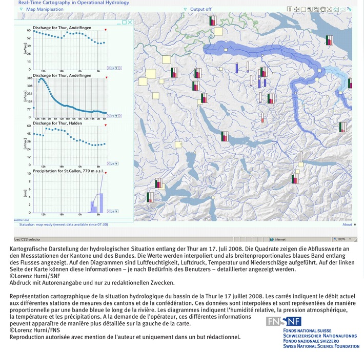 SNF: Bild des Monats Juli 2008: Überwachung von Hochwassern