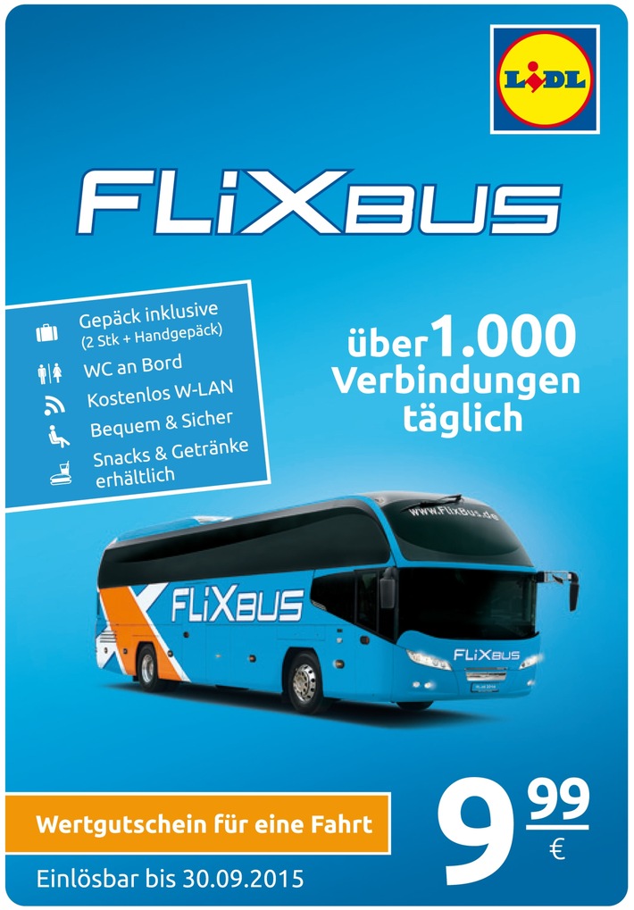 Mit Lidl und Flixbus für 9,99 Euro durch Deutschland reisen (FOTO)