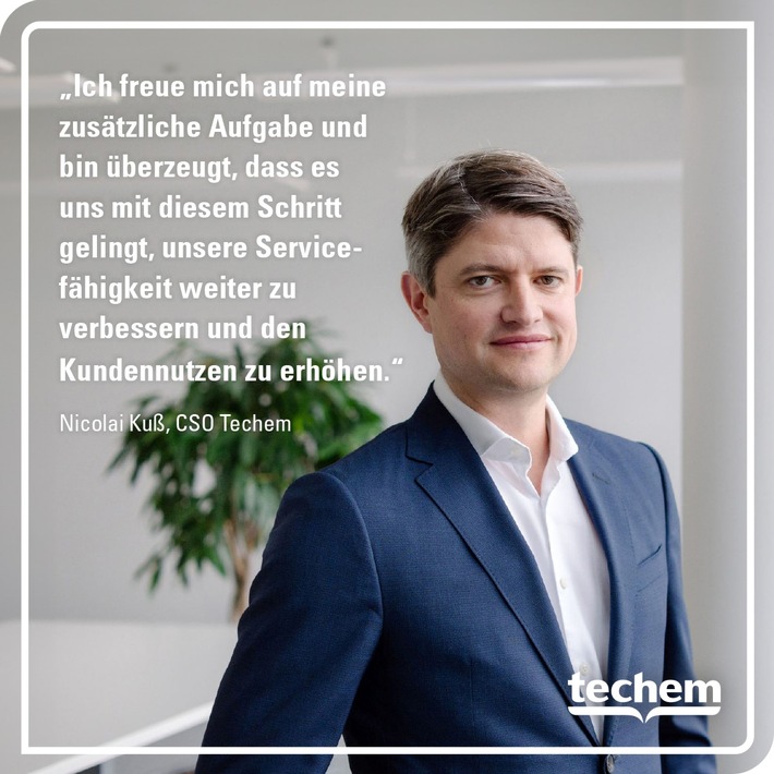 Bekenntnis zu Kunden- und Serviceorientierung: Techem CSO Nicolai Kuß mit erweitertem Verantwortungsbereich