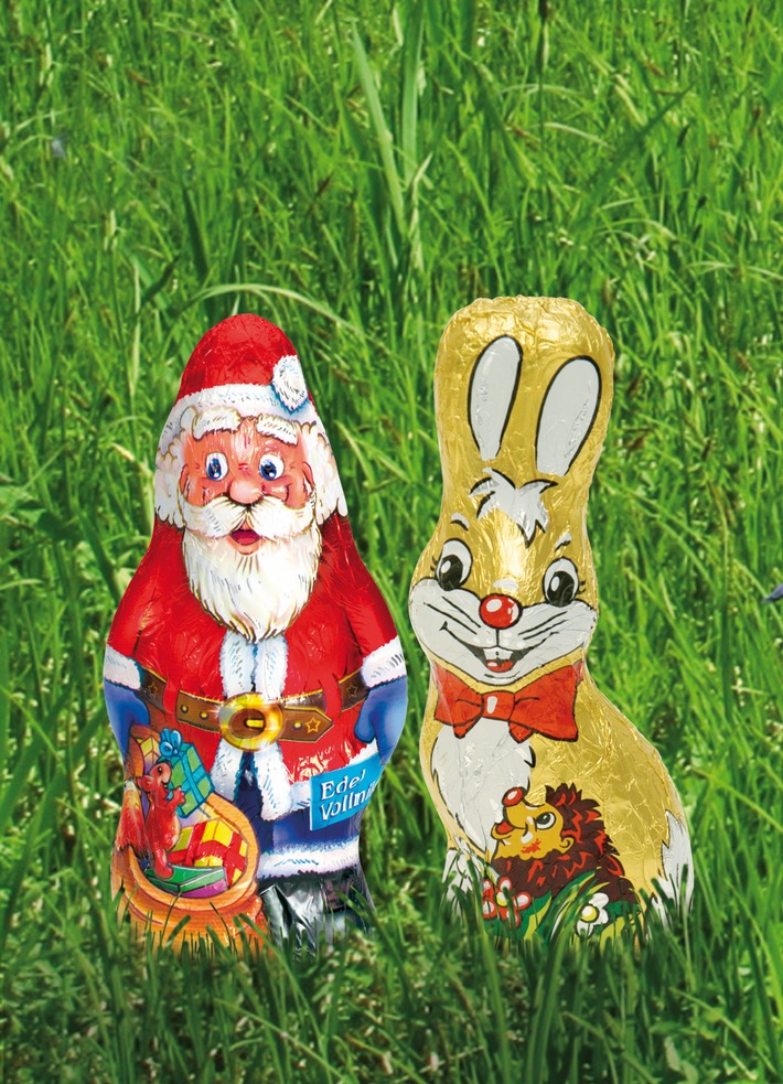 Osterhase und Weihnachtsmann lieben es bunt (Mit Bild) / Das Glitzer-Outfit aus Aluminiumfolie macht Schokolade nicht nur zu Ostern zu einem edlen und besonderen Genusserlebnis