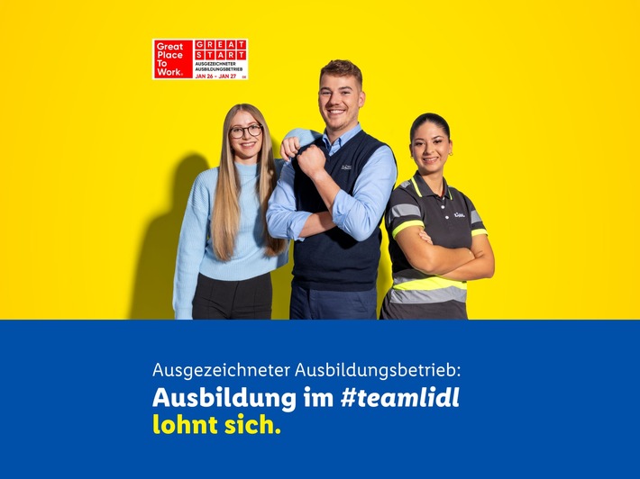 Einer der besten Ausbildungsbetriebe in Deutschland: Lidl erhält erneut die "Great Start!"-Zertifizierung