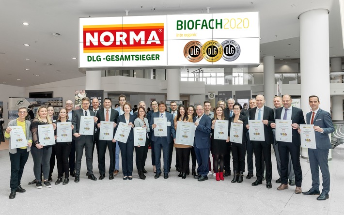 NORMA: Zum elften Mal in Folge DLG-Bio-Gesamtsieger und damit bester Biohändler 2020 / Lebensmittel-Discounter aus Nürnberg erneut an der Spitze bei der DLG (FOTO)