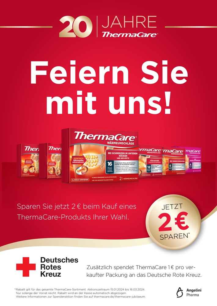 ThermaCare und DRK / 20 Jahre Wärme spenden