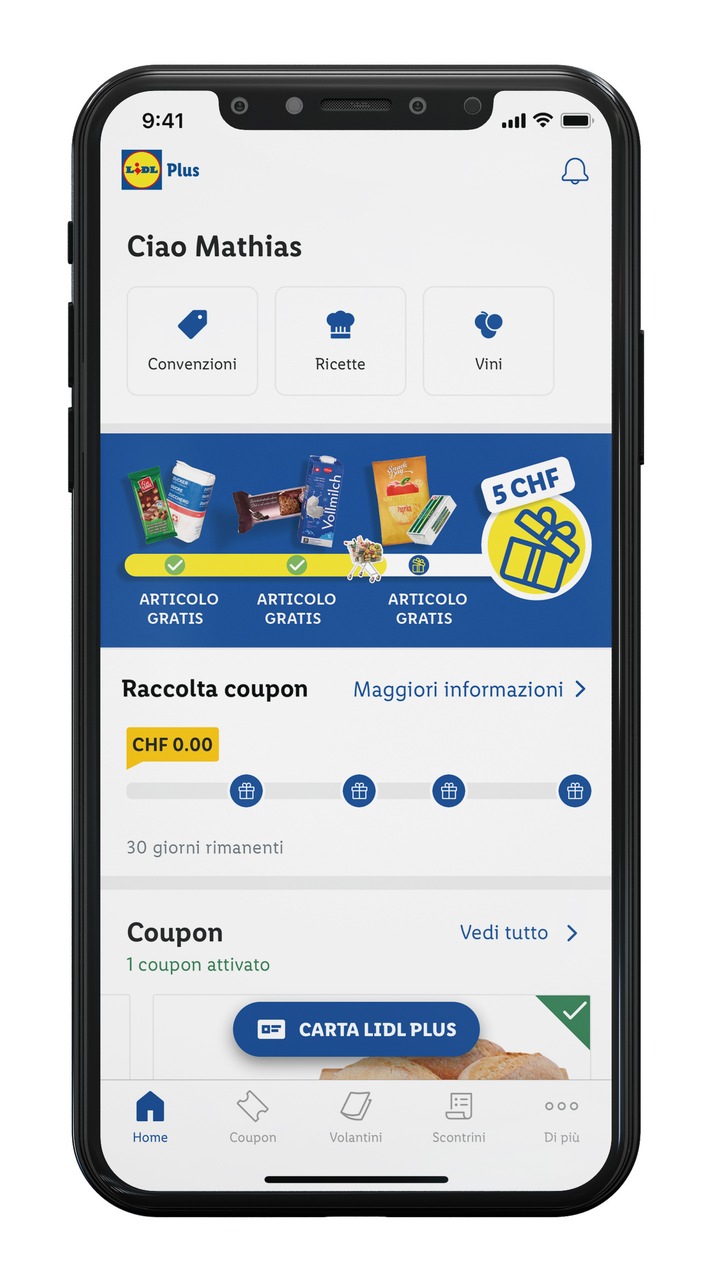 App per i clienti Lidl Plus: introduzione della funzione di raccolta / Il più grande ampliamento dell