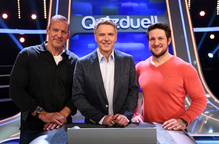 Das Erste / &quot;Quizduell-Olymp&quot; mit Martin Rütter und Paul Panzer sowie Ralf Moeller und Matthias Steiner am Freitag, 13. April 2018, um 18:00 Uhr und 18:50 Uhr