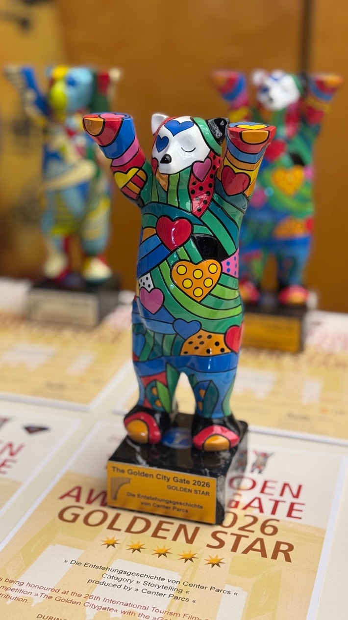 Center Parcs gewinnt renommierten Golden City Gate Award