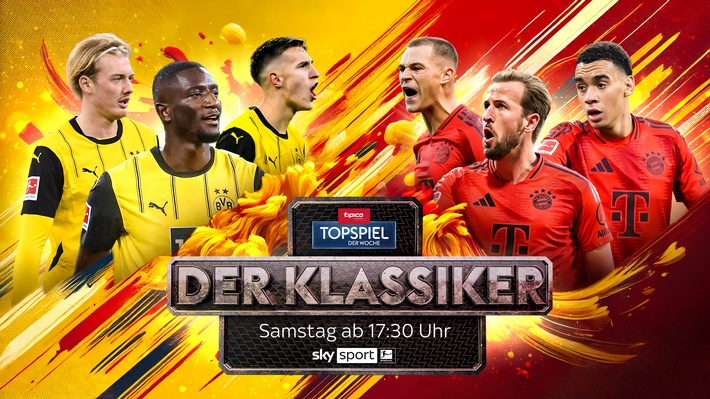 Borussia Dortmund gegen Bayern München: der Klassiker am Samstag live und exklusiv bei Sky Sport
