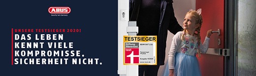 ABUS startet &quot;Kompromisslos sicher&quot;-Kampagne für Testsieger der Stiftung Warentest