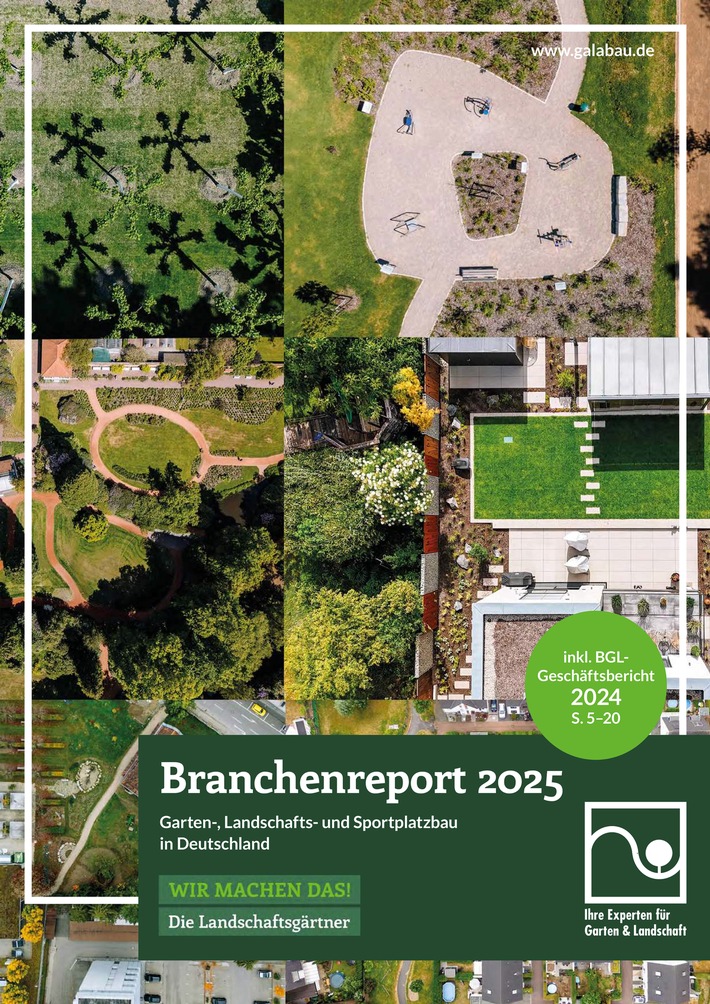 Titel des neuen GaLaBau-Branchenreports mit integriertem BGL-Geschäftsbericht. Darin fordert BGL-Präsident Thomas Banzhaf: "Klimaanpassung muss eine Gemeinschaftsaufgabe werden - verankert im Grundgesetz!" (Fotos: BGL/Rottenkolber) / Weiterer Text über ots und www.presseportal.de/nr/117960 / Die Verwendung dieses Bildes für redaktionelle Zwecke ist unter Beachtung aller mitgeteilten Nutzungsbedingungen zulässig und dann auch honorarfrei. Veröffentlichung ausschließlich mit Bildrechte-Hinweis. Titel des neuen GaLaBau-Branchenreports mit integriertem BGL-Geschäftsbericht. Darin fordert BGL-Präsident Thomas Banzhaf: "Klimaanpassung muss eine Gemeinschaftsaufgabe werden - verankert im Grundgesetz!" (Fotos: BGL/Rottenkolber) / Weiterer Text über ots und www.presseportal.de/nr/117960 / Die Verwendung dieses Bildes für redaktionelle Zwecke ist unter Beachtung aller mitgeteilten Nutzungsbedingungen zulässig und dann auch honorarfrei. Veröffentlichung ausschließlich mit Bildrechte-Hinweis.